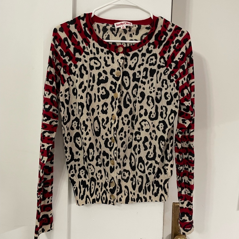 See By Chloe Leopard print cardigan 🐆